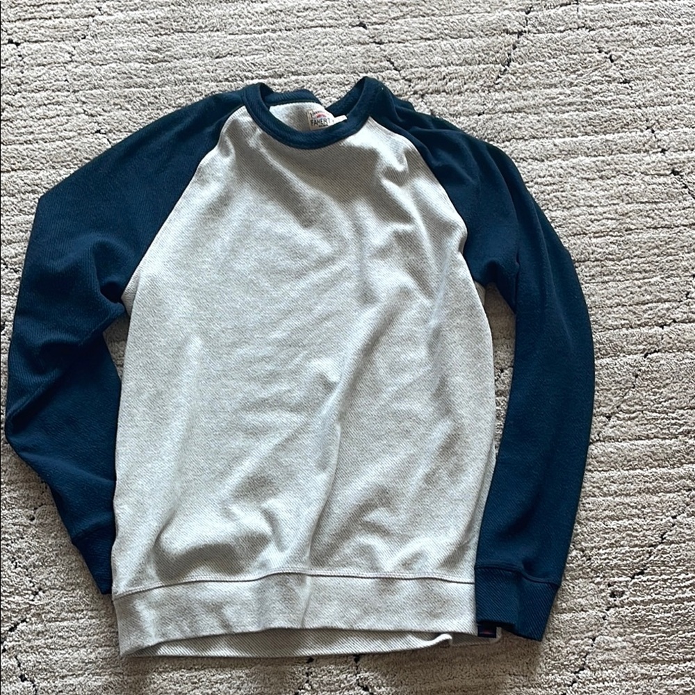 Men's Faherty Two-Tone Sweatshirt - Navy and Gray